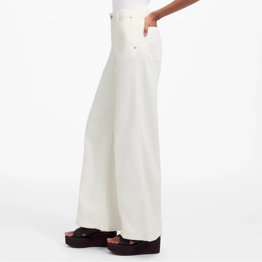 Madewell White Wide-sweep trouser Pants